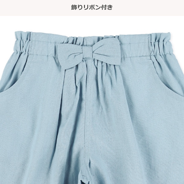 麻レーヨンキュロットパンツ