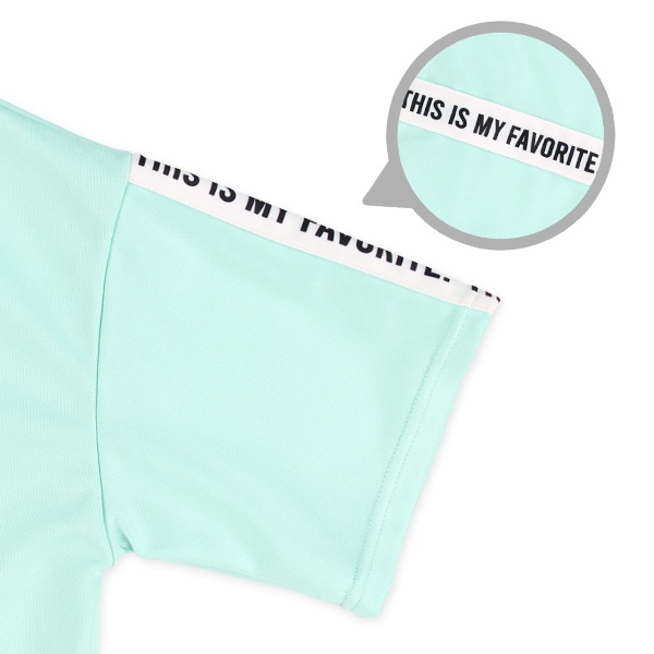 ロゴ半袖ラッシュガード&キャミセパレート水着