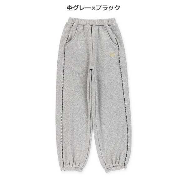 裏起毛ピコ刺繍ステッチパンツ