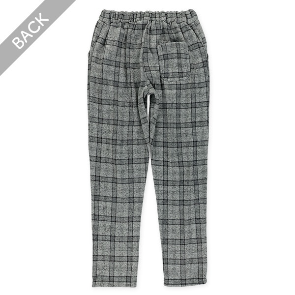 裏起毛ニットソーチェック柄テーパードパンツ | 西松屋オンラインストア