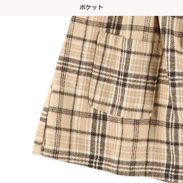 チェックラップキュロットパンツ
