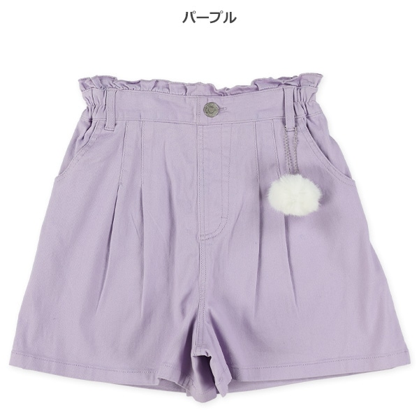 チャーム付きウエストフリルショートパンツ