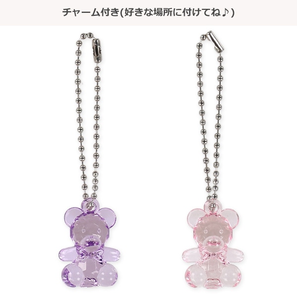 くまチャーム付き裾フリルチェック柄ショートパンツ