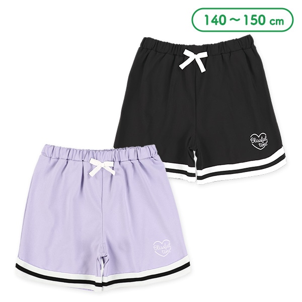 エステル裾ラインショートパンツ