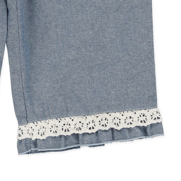 6分丈シャンブレーパンツ