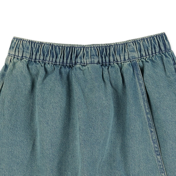 8オンスデニムラップキュロットパンツ