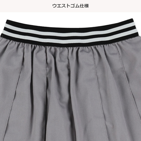 ウエストボーダーツイルプリーツスカート