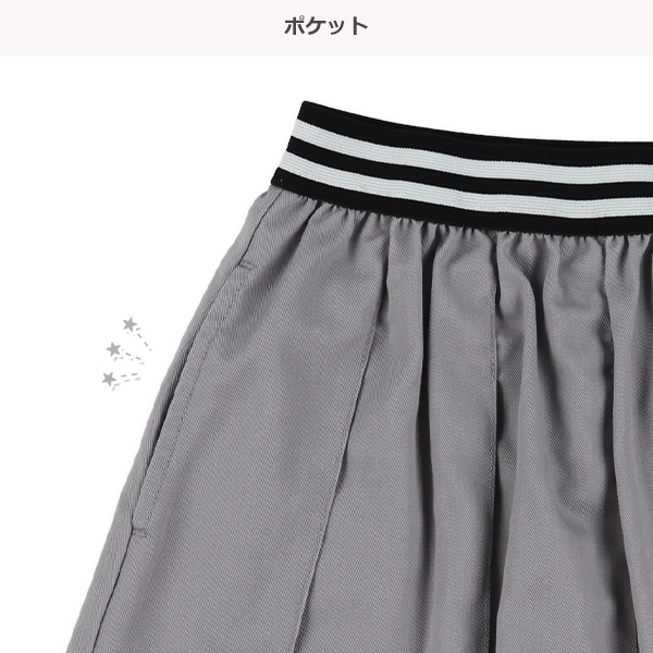 ウエストボーダーツイルプリーツスカート