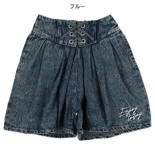 デニムレースアップキュロットパンツ | 西松屋オンラインストア