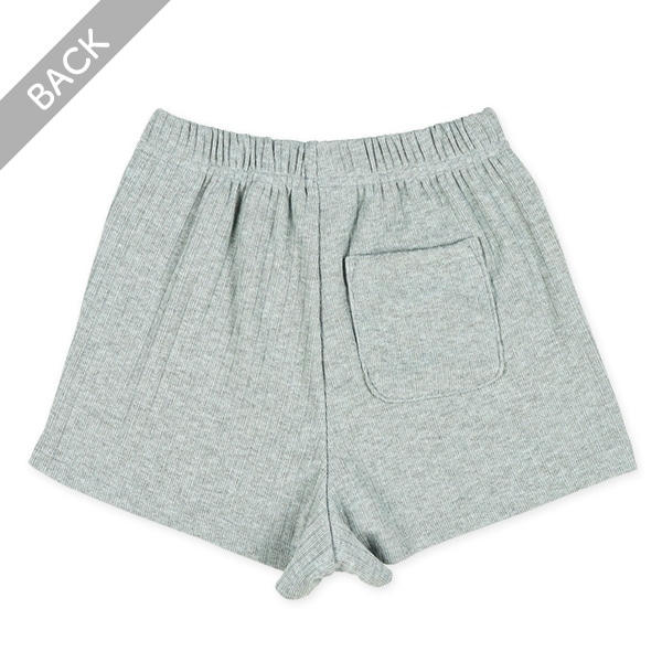 リブニットショートパンツ