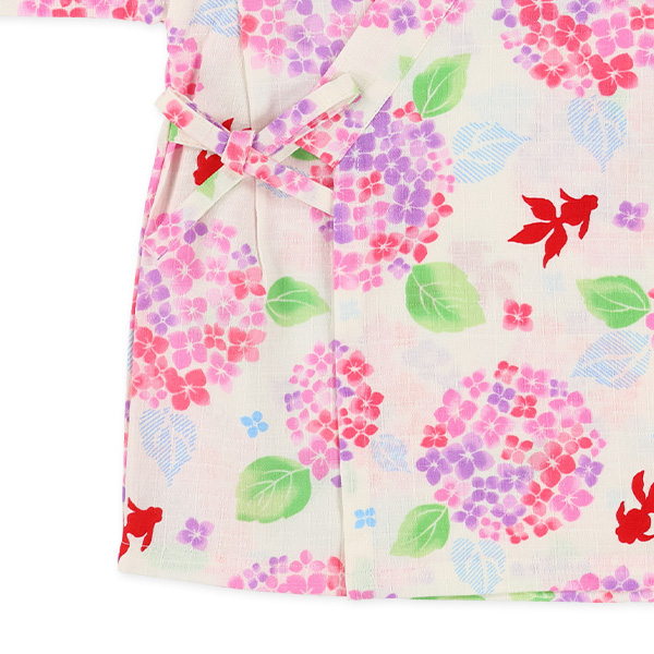 甚平（紫陽花・金魚）