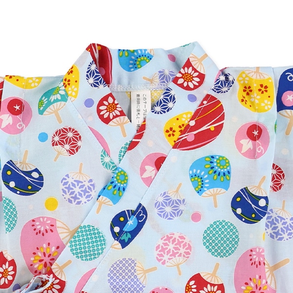 日本製 甚平（カラフルうちわ）