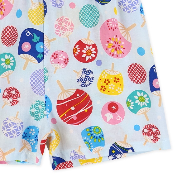 日本製 甚平（カラフルうちわ）