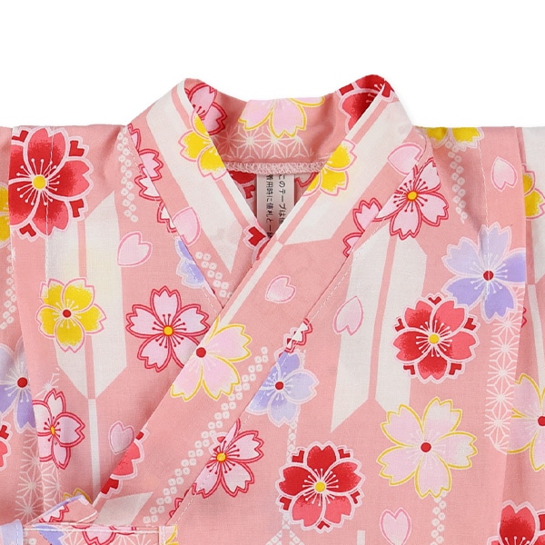 日本製 甚平（桜・ストライプ）