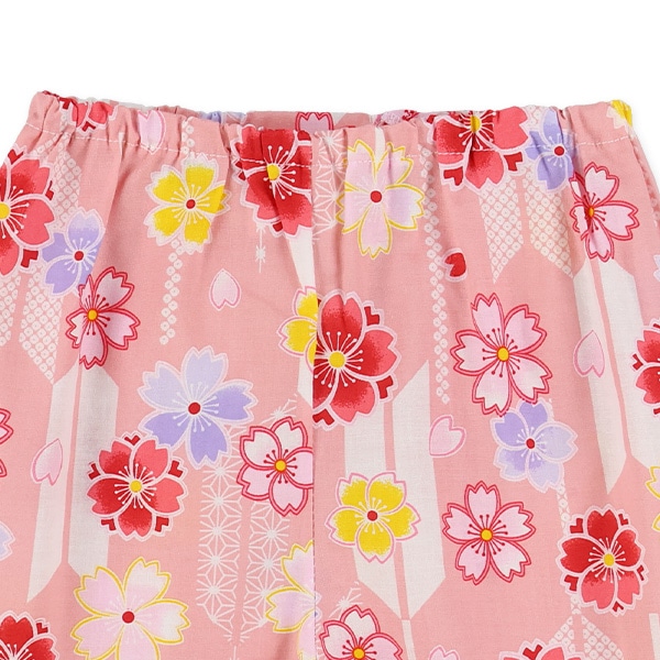 日本製 甚平（桜・ストライプ）