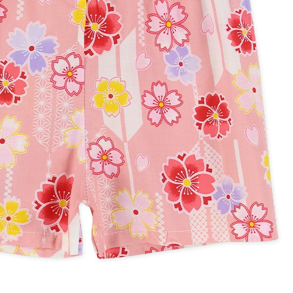 日本製 甚平（桜・ストライプ）