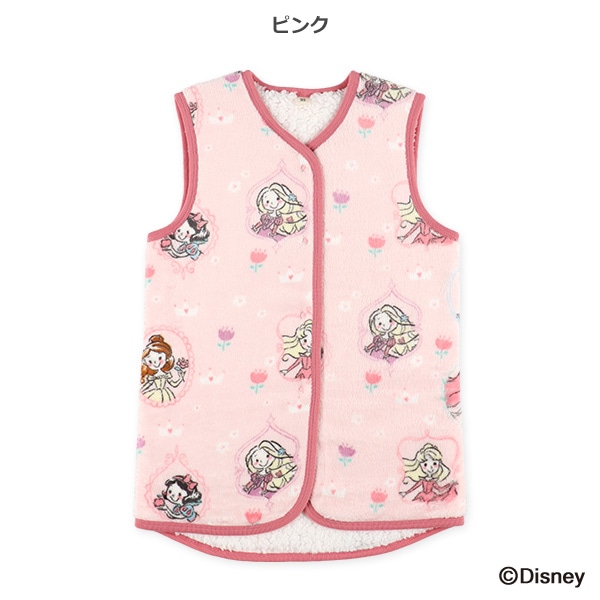 フランネルフリース裏ボアロングポンチョ（ディズニープリンセス）