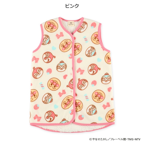 フリース裏ボアロングポンチョ（アンパンマン）