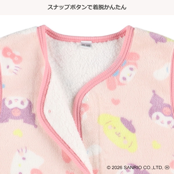 フリース裏ボアロングポンチョ（サンリオキャラクターズ）