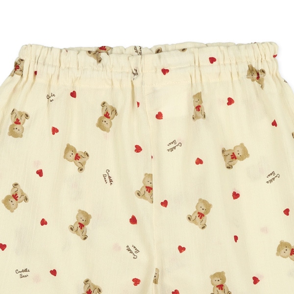 ラグラン半袖パジャマ（くま総柄）