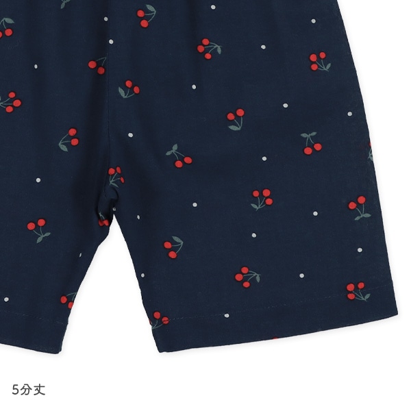 ラグラン半袖パジャマ（チェリー総柄）