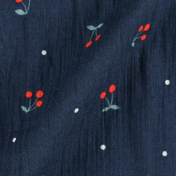 ラグラン半袖パジャマ（チェリー総柄）