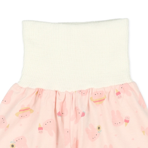 2枚組腹巻付きスペアパンツ（うさぎ・アイス）