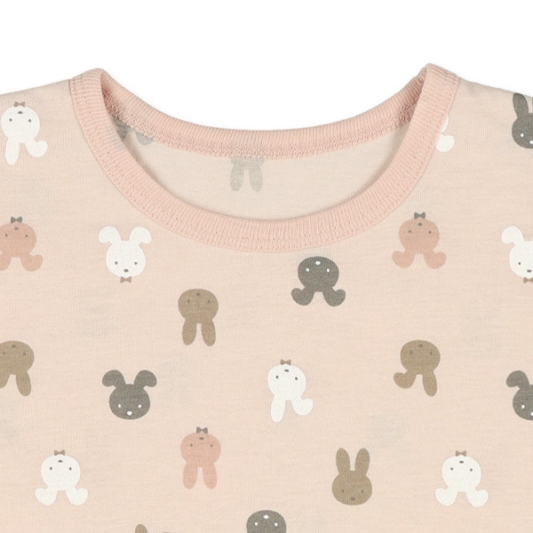 腹巻付き半袖パジャマ（うさぎ総柄）