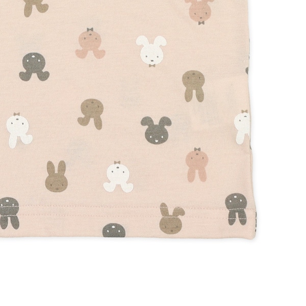 腹巻付き半袖パジャマ（うさぎ総柄）