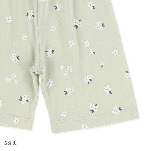 腹巻付きラグラン半袖パジャマ（ジャスミン総柄）