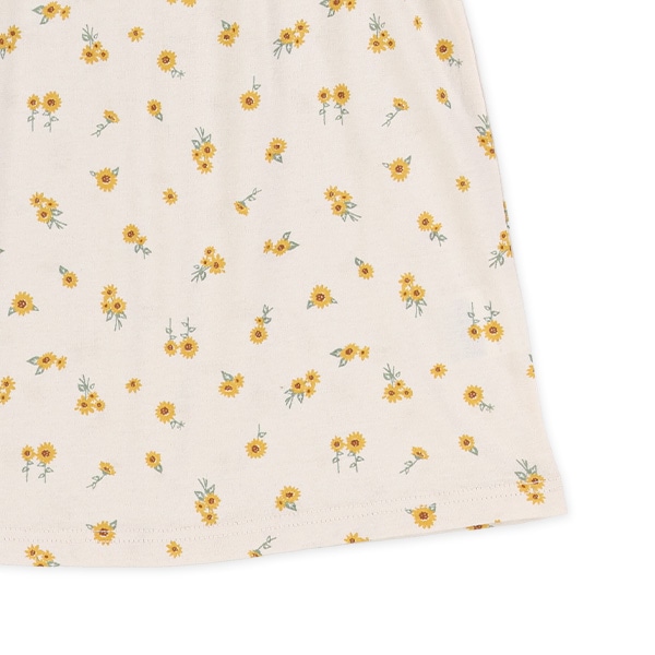 腹巻付きラグラン半袖パジャマ（ひまわり）