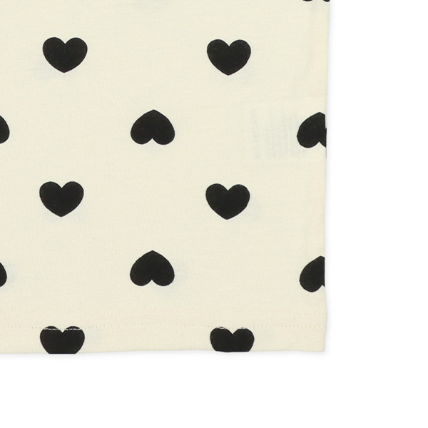 腹巻付きラグラン半袖パジャマ（ハート）