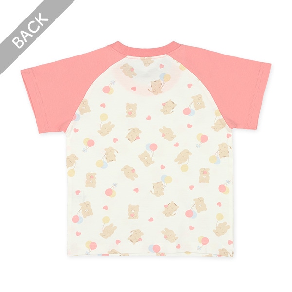 腹巻付きラグラン半袖パジャマ（くま・うさぎ・ねこ）