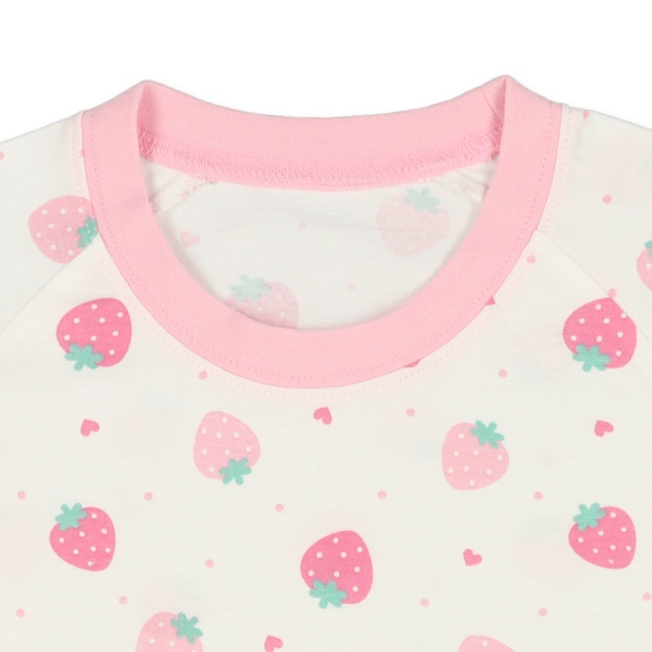 腹巻付きラグラン半袖パジャマ（いちご）