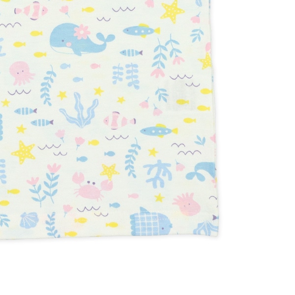 腹巻付きラグラン半袖パジャマ（海の生き物）