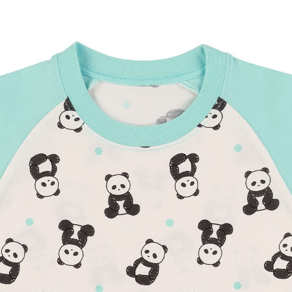 腹巻付きラグラン半袖パジャマ（パンダ）