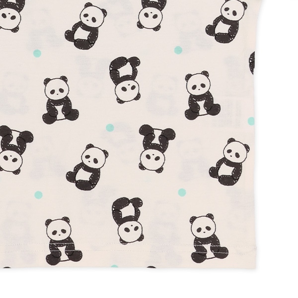 腹巻付きラグラン半袖パジャマ（パンダ）