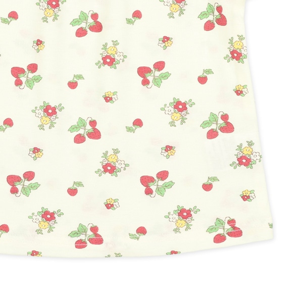 腹巻付きラグラン半袖パジャマ（いちご総柄）