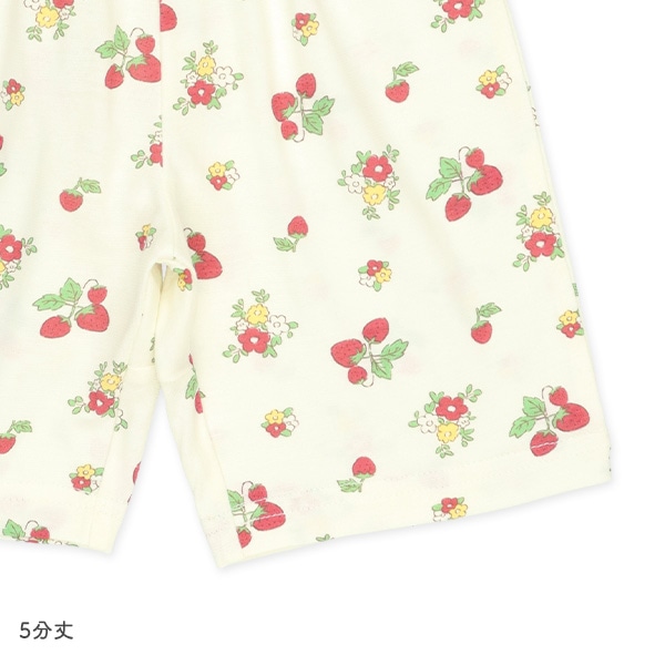 腹巻付きラグラン半袖パジャマ（いちご総柄）
