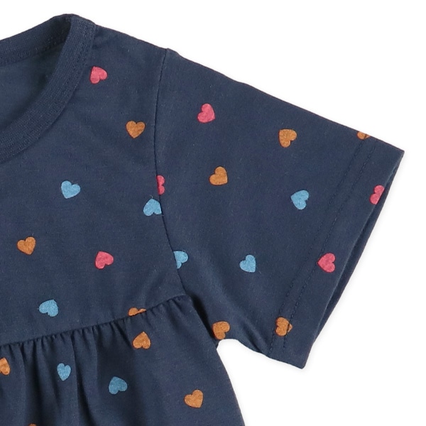 腹巻付き半袖パジャマ（ハート）
