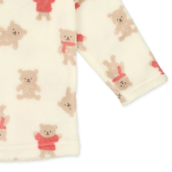 マイクロフリース腹巻付き長袖パジャマ（くま）