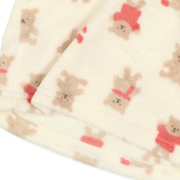 マイクロフリース腹巻付き長袖パジャマ（くま）