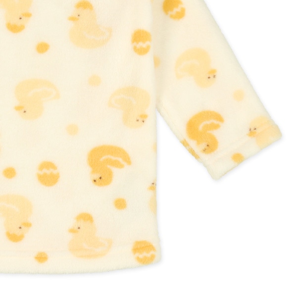 マイクロフリース腹巻付き長袖パジャマ（アヒル）