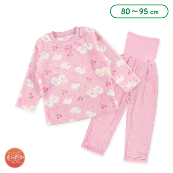マイクロフリース腹巻付き長袖パジャマ（ビションフリーゼ）