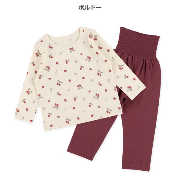 腹巻付き長袖パジャマ（いちご）
