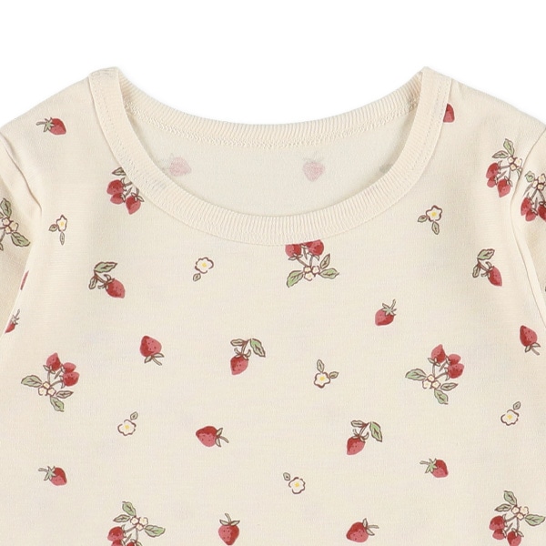 腹巻付き長袖パジャマ（いちご）