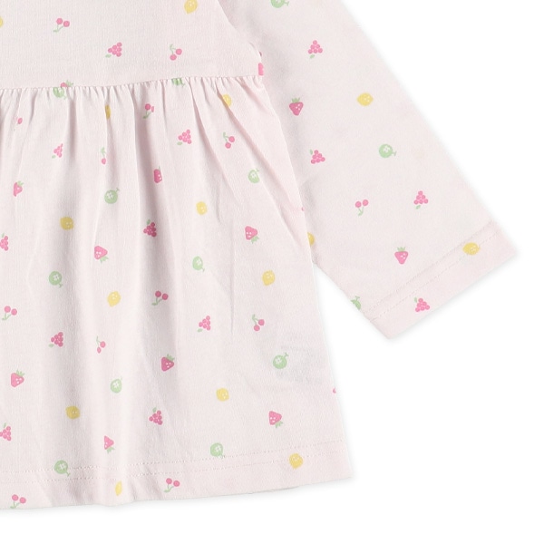 腹巻付き長袖パジャマ（フルーツ総柄・切り替え）