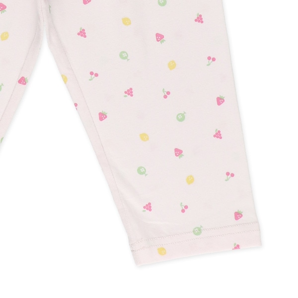 腹巻付き長袖パジャマ（フルーツ総柄・切り替え）