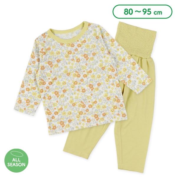 腹巻付き長袖パジャマ（小花柄）