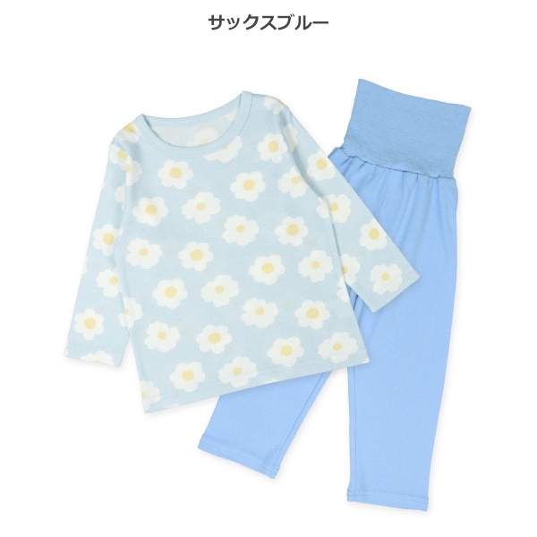 腹巻付き長袖パジャマ（花）